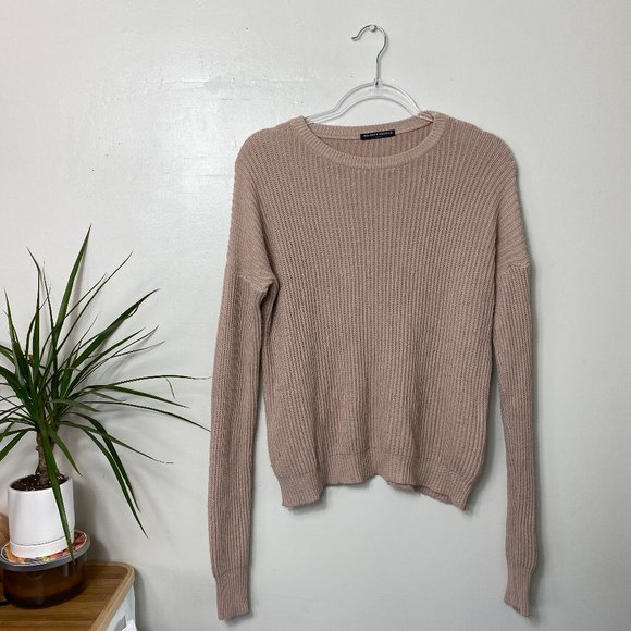 Brandy Melville Sweaters - Brandy Melville OS Chunky Knit Tan Sweater